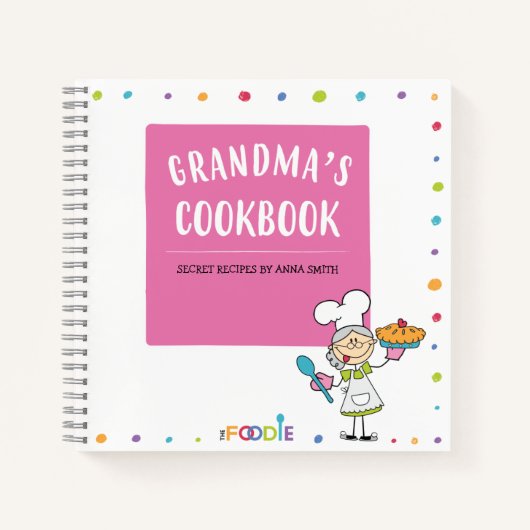 GRANDMA'S COOKBOOK Personalisiertes leeres Rezept Notizblock (Vorderseite)