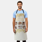 Grandma's Custom Elegant Christmas Photo Collage Schürze (Getragen)