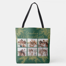 Grandma's Custom Elegant Christmas Photo Collage Tasche
