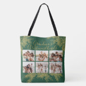 Grandma's Custom Elegant Christmas Photo Collage Tasche (Rückseite)