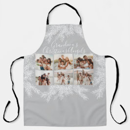 Grandma's Custom Photo Collage Elegant Christmas Schürze