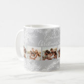 Grandma's Elegant Custom Christmas Photo Collage Kaffeetasse (Vorderseite Links)