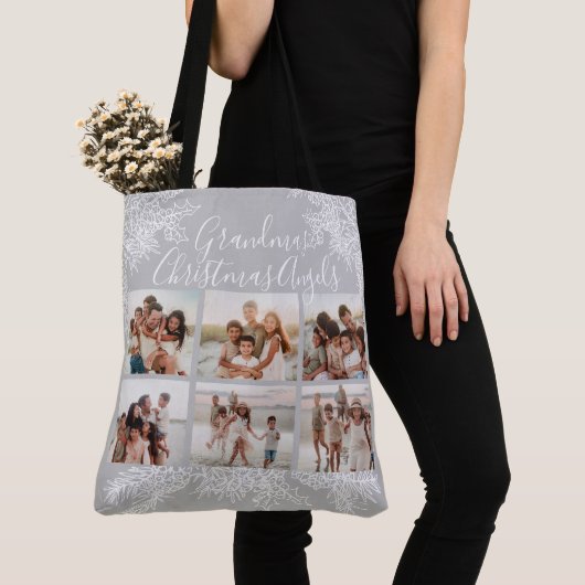 Grandma's Elegant Custom Christmas Photo Collage Tasche (Von Nahem)