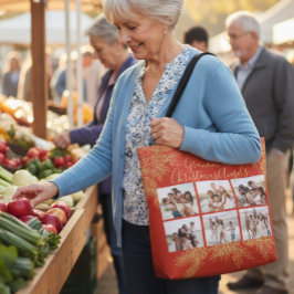 Grandma's Elegant Custom Christmas Photo Collage Tasche
