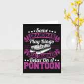 Grandmas Entspannen auf dem Pontoon Boat Gra Karte (Gelbe Blume)