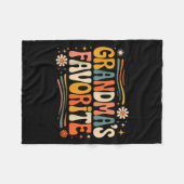Grandmas Favorite Funny Grandparent Granhild Vinta Fleecedecke (Vorderseite (Horizontal))