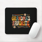Grandmas Favorite Funny Grandparent Granhild Vinta Mousepad (Mit Mouse)