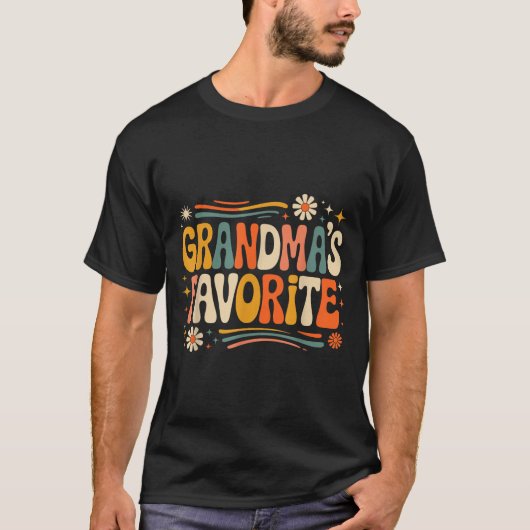 Grandmas Favorite Funny Grandparent Granhild Vinta T-Shirt (Vorderseite)