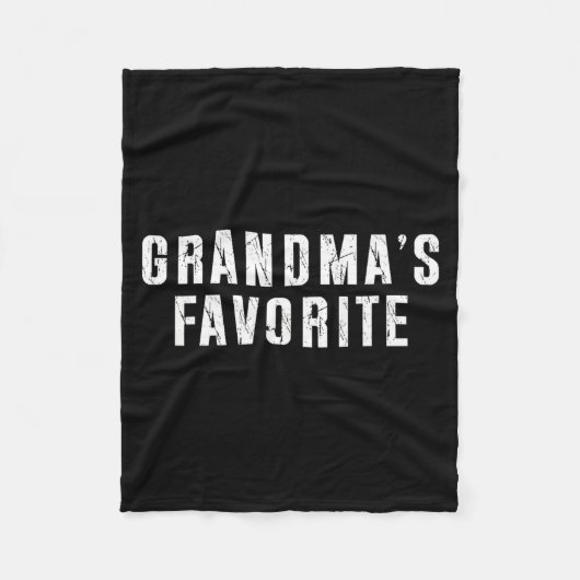 Grandma's Favorite Grandparent Granhild Funny Fami Fleecedecke (Vorderseite)