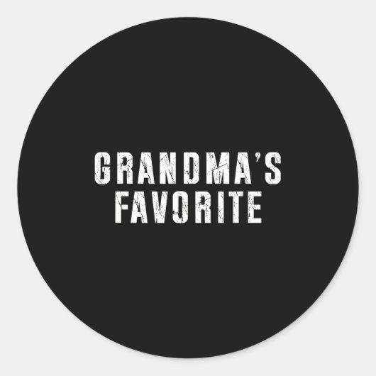 Grandma's Favorite Grandparent Granhild Funny Fami Runder Aufkleber (Vorderseite)