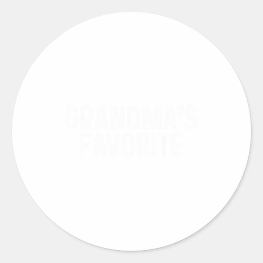 Grandma's Favorite Runder Aufkleber (Vorderseite)