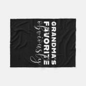 Grandma's Favorite T, Grandson Or Granddaughter  Fleecedecke (Vorderseite (Horizontal))