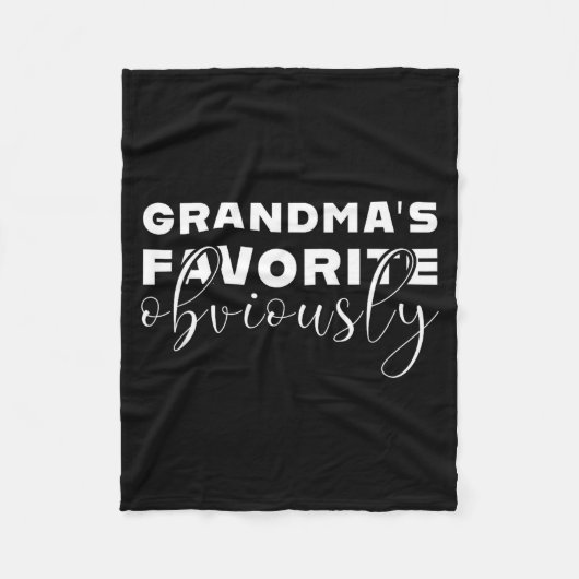 Grandma's Favorite T, Grandson Or Granddaughter Fleecedecke (Vorderseite)