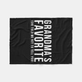 Grandma's Favorite T, Grandson Or Granddaughter  Fleecedecke (Vorderseite (Horizontal))