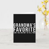 Grandma's Favorite T, Grandson Or Granddaughter Karte (Gelbe Blume)