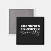 Grandma's Favorite T, Grandson Or Granddaughter Magnet (Vorderseite/Rückseite)