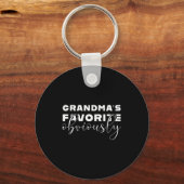 Grandma's Favorite T, Grandson Or Granddaughter  Schlüsselanhänger (Vorderseite)