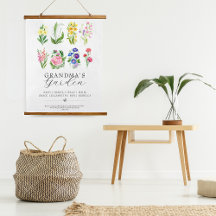 Grandma's Garden Birth Month Flowers Keepsake 