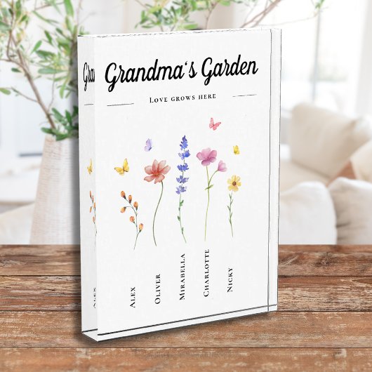 Grandma's Garden Blüte 5 Enkel Fotoblock