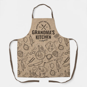 Grandmas Geschenk Nana Burlap Küche Backen Schür Schürze