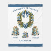 Grandma's Grandkids Names Blanket Fleecedecke (Vorderseite)