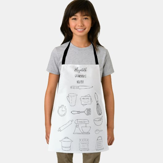 Grandmas Helper Küche Kochen Backmonogramm Schürze (Insitu)