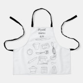 Grandmas Helper Küche Kochen Backmonogramm Schürze (Vorderseite)