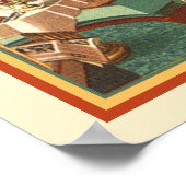 Grandmas Kitchen Midcentury Modern Retro Kitsch Poster (Ecke)