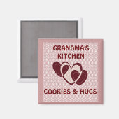 GRANDMAS KÜCHE/COOKIES UND HUGS MAGNET (Vorderseite/Rückseite)