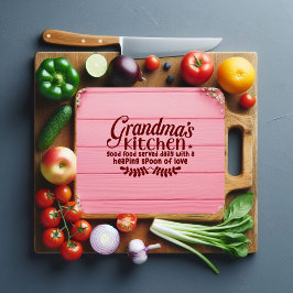 Grandmas Küche Gutes Essen täglich mit Liebe servi Schneidebrett