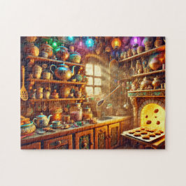Grandma's Magical Kitchen Vintage Whimsical Bakery Puzzle