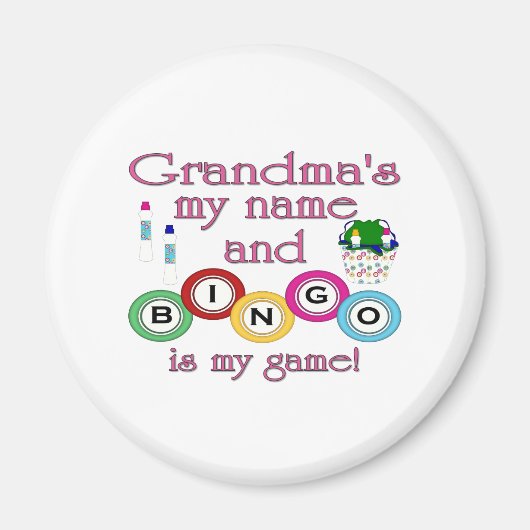 Grandmas mein Name Bingo ist mein Spiel Magnet (Vorne)