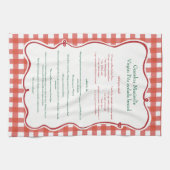 Grandmas Recipe Red Gingham Family Keepsake Geschirrtuch (Horizontal)