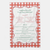 Grandmas Recipe Red Gingham Family Keepsake Geschirrtuch (Vertikal)