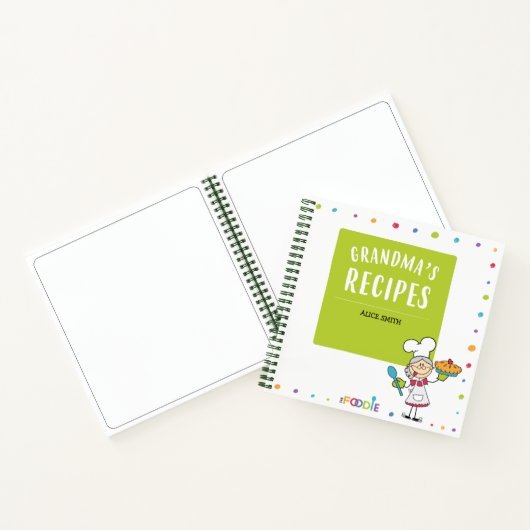 GRANDMA'S RECIPS Personalisiertes Leere Cookbook N Notizblock (Innenseite)