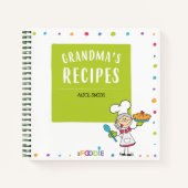 GRANDMA'S RECIPS Personalisiertes Leere Cookbook N Notizblock (Vorderseite)