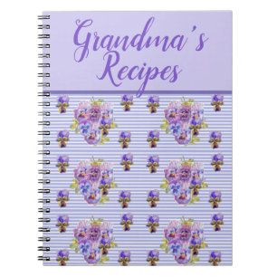Grandmas Rezepte Viola Lila Lilac Flora Blume Notizblock