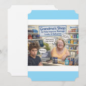 Grandmas shop feiertagskarte (Vorne/Hinten)