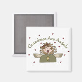 Grandmas sind Engel T - Shirt und Geschenke Magnet (Vorderseite/Rückseite)