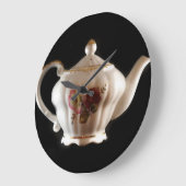 GRANDMAs TEA POT Große Wanduhr (Winkel)