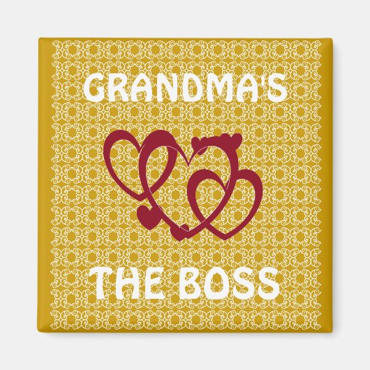 GRANDMAS THE BOSS KITCHEN MAGNET (Vorne)