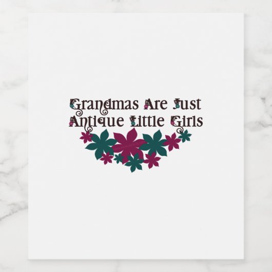 Grandmas Weinetikett (Einzelnes Label)