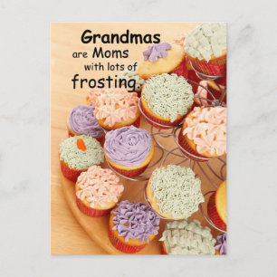Grandmas Zuckerguss Muttertag Cupcakes Postkarte