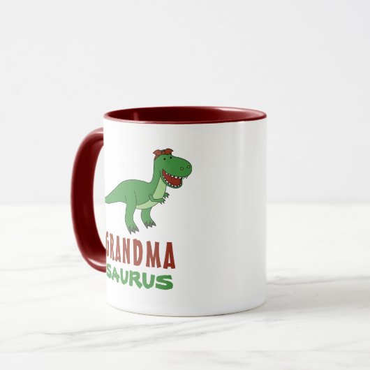 Grandmasaurus Dinosaur T-Rex Dino Nana Grandparent Tasse (Vorderseite Links)