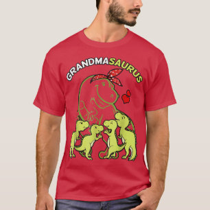 Grandmasaurus Oma 4 Kinder Dinosaurier Muttertag T-Shirt
