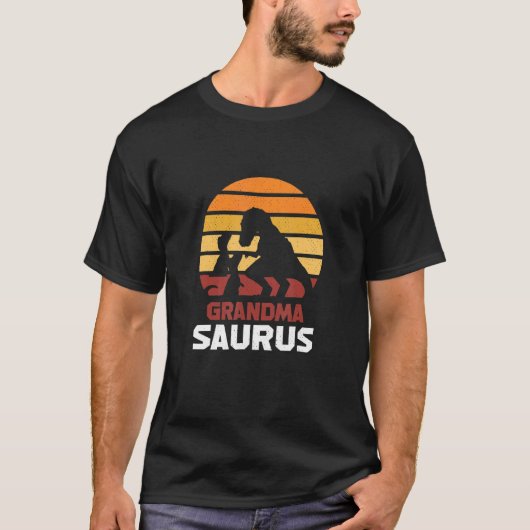Grandmasaurus Rex Grandma Saurus Dinosaurier T-Shirt (Vorderseite)