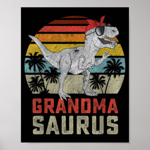 Grandmasaurus T Rex Dinosaur Oma Saurus Familie Poster