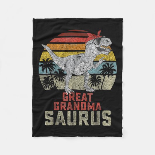 Grandmasaurus T Rex Dinosaurier Great Oma Saurus Fleecedecke (Vorderseite)