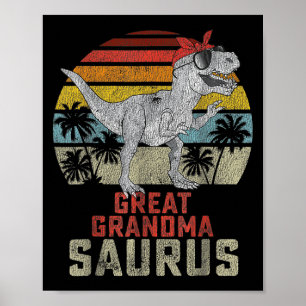 Grandmasaurus T Rex Dinosaurier Great Oma Saurus Poster