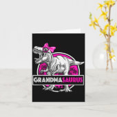 Grandmasaurus T-rex Matching Funny Grandma Saurus  Karte (Gelbe Blume)